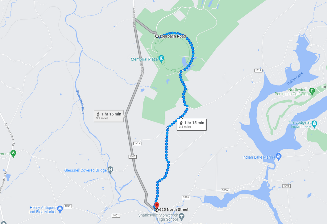 1: Sep 11, 08:47 AM - 3.8 miles  - 10 min\mile - Flight 93 National Memorial to Shanksville Fire Department