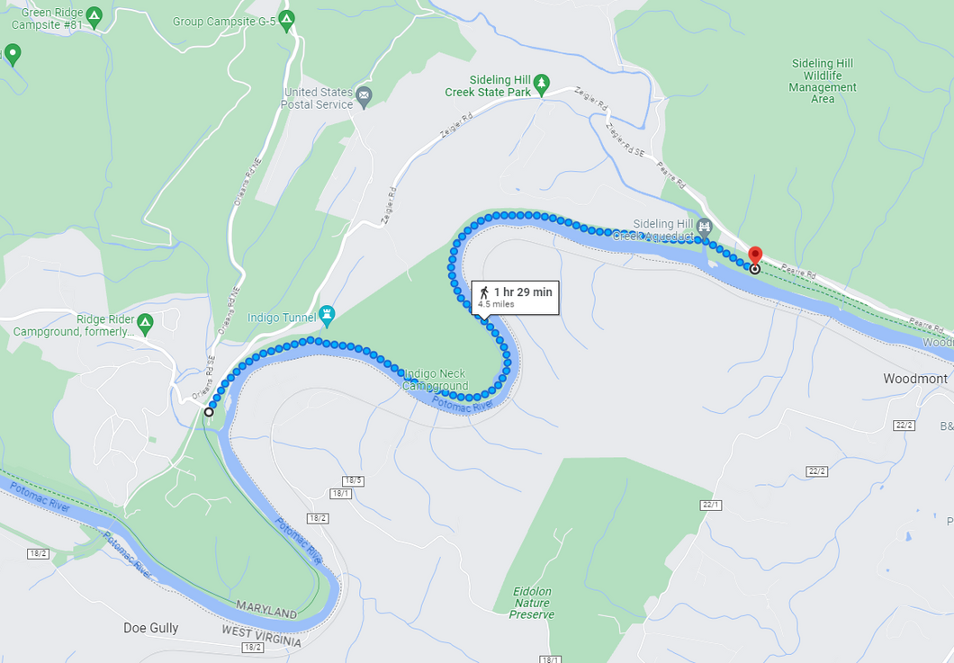 17: Sep 12, 11:24 AM - 4.5 miles  - 10 min\mile - Patapsco Valley to Canal Lock 56