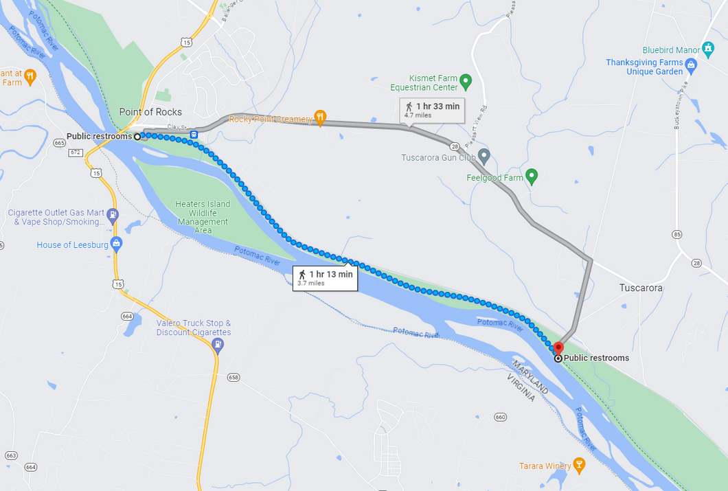 34: Sep 13, 12:41 PM - 3.7 miles  - 10 min\mile - 3703 Canal Rd to Tuscarora