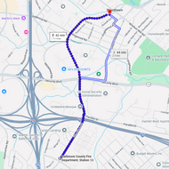 58: Sep 07, 08:33 PM - 1.9 miles  - 10 min\mile - Baltimore County Fire Department, Station 13 to Woodlawn Volunteer Fire Company