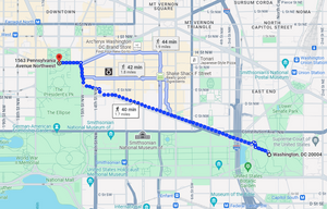 69: Sep 14, 07:22 AM - 1.7 miles  - 12 min\mile - US Capitol to The White House