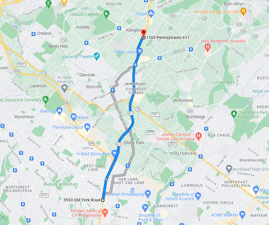 76: Sep 16, 10:20 AM - 5.4 miles  - 10 min\mile - Philadelphia Fire Department - Engine 51 to Abington Fire Company