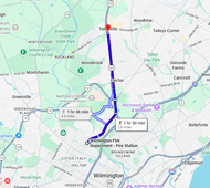 78: Sep 09, 06:00 AM - 3.9 miles  - 10 min\mile - Wilmington Fire Department - Fire Station to Talleyville Fire Company (DE)