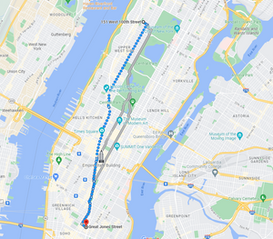 100: Sep 17, 05:08 PM - 5.4 miles  - 15 min\mile - FDNY Battalion 11 Engine 76 & Ladder 22 to FDNY Engine 33/Ladder 9