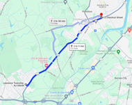 132: Sep 16, 05:39 PM - 5.9 miles  - 10 min\mile - Lawrenceville Fire Co to Princeton Fire Department