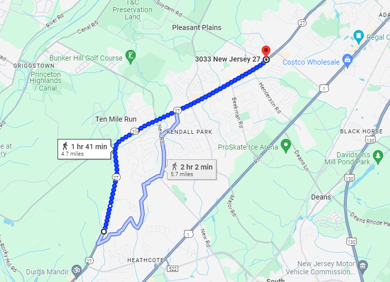 135: Sep 16, 07:26 PM - 4.7 miles  - 10 min\mile - Little Rocky Hill Fire Company to Franklin Township Station 31